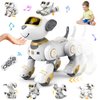 VATOS Remote Control Robot Dog Toy for Kids - Interactive Touch & Follow 17 Functions Robot Dog Pet, Programmable Smart Walking Puppy Intelligent Dancing Dog Robot Toys for Girls 3-12 Gifts (Gold)