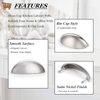 Probrico (10 Pack Satin Nickel Drawer Handles Cabinet Cup Pulls 3 Inch Hole Center Kitchen Cabinet Hardware Bin Cup Cabinet Handles Modern Dresser Closet Handles Knobs