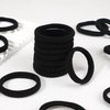 100PCS Black Hair Ties for Women Girls, 4cm in Diameter Regular Seamless Thick Black Hair Band, Elastic Hair Ties No Damage Ponytail Holder