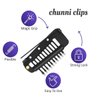 10pcs Chunni Clips with Safety Pins, Snap-comb Hair Clips for Dupatta Turban Scarf Wedding Veil Wig Piece, Clip for Securing the Headscarf