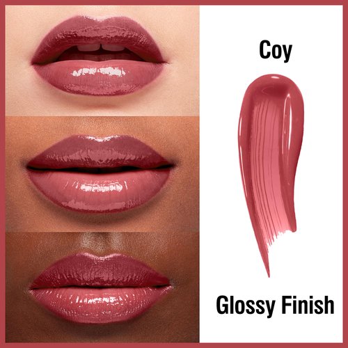 FV High-Shine Liquid Lipstick, Long Lasting & Non-Sticky, Vegan & Cruelty-Free, Nourishing & Highly Pigmented Lip Gloss, Coy-Glossy
