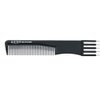 OTTO: 7.5" Five Metal Prong Comb Pin Tail comb (Carbon Fiber Anti Static Heat Resistant) (1 Pack)