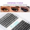 LinShow 280pcs Cluster Lashes False Eyelashes Extension 30D/40D/50D Mix 9-16mm 0.07mm C/D Curl DIY Individual Lashes Russia Volume Soft Natural Lashes Self Application (30D C Curl, 13mm)