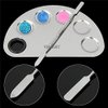Yimart® Stainless Steel Makeup Palette Cosmetic Five Holes Mixing Pallete Spatula