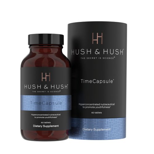 Hush & Hush TimeCapsule Multivitamin, Women's Multivitamin, Men's Multivitamin, Clean Nutraceuticals Supplements That Contains Hyaluronic Acid, Vitamin C, Zinc, Vitamin B12, Vitamin E - 60 Tablets