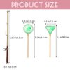 1Set of Miniature Fish Rod Fishing Net Mini House Fishing Rod Models for 1:12 Dollhouse Garden Beach Pond Accessories（Green