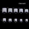 Square Nail Tips Half Cover 500Pcs Clear Acrylic Nails French Short False Nails with Box (Natural)