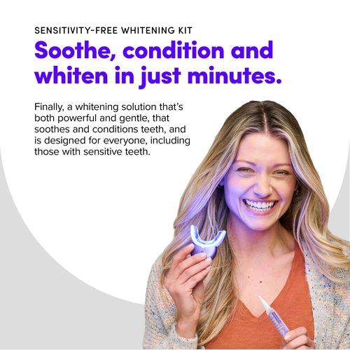 SmileDirectClub Ultra-Gentle Sensitivity-Free Teeth Whitening Kit with Wireless 20-LED Light - Gel Sensitive Teeth, Safe on Gums and Enamel, 0.17 Fl Oz (Pack of 2), 0.34 Fl Oz, Pack 2