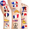 France Temporary Tattoos Bastille Day Tvorvik French Party Supplies Decorations Party Favors 110 PCS Tattoo France Flag Inspiring France Travel Themed Cute Kids Boy Gifts Ideal School Prizes Rewards