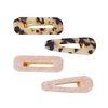 Resin Tortoise Leopard Print Hair Clips and Barrettes - 4 Pack (Women's Accessories)