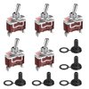 CNAODUN Waterproof Toggle Switch 30A 12VDC/15A 250VAC DC Marine SPST Switch 2 Way ON/Off with Weatherproof Boot Cap Cover for Car Auto Boat (Pack of 5)
