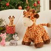 Tezituor Giraffe Stuffed Animal with Babies, 18in Mommy Stuffed Giraffe with 3 Cute Baby Giraffe Plush Toys, Boy Girl Giraffe Toy for Kids, Giraffe Gifts for Birthday Christmas Party Decor
