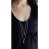 Artmiss Long Layered Necklace Delicate Coin Pearl Pendant Necklace Gold Chain Jewelry for Women