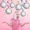 WEEPA 30 Pieces Disco Party Decorations 70s Disco Ball Hanging Swirls Disco Ball Ceiling Hanging Decor for Disco Fever Party Disco Themed 1970s Birthday Party Supplies