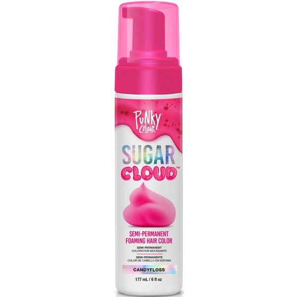 Punky Sugar Cloud, Semi-Permanent Foaming Hair Color, CandyFloss, 6 fl oz.