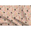 Spoonflower Fabric - Shiba Red Black Tan Dogs Dog Cute Flowers Florals Pets Canine Pet Printed on Denim Fabric Fat Quarter - Bottomweight Apparel Home Decor Upholstery