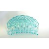 Generic Transparent iridescent clear diamond cut design double grip acrylic hair claw (Primary color: Gray), 1 Count (Pack of 1)