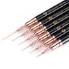 Etercycle Nail Art Liner Brushes, 6pcs Striping Nail Gel Polish Painting Brush Set, Thin Nail Art Dotting Drawing Pen (5/7/9/11/15/25mm)