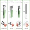 NEMIBAD 4 Pcs Manicure Set Stainless Steel Nail Clippers, Beauty Tool Portable Set Professional Grooming Kits, Travel Nail Kit for Men and Women (Color G)