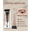 Waterproof Tinted Brow Gel, Blonde Tinted Thickening Brow Mascara, Brow Fast Sculpt, Long Lasting Transfer-Proof, Eyebrow Gel Tint with Brow Brush & Razor, Fill in Eyebrows and Cover Gray Hair-B01#
