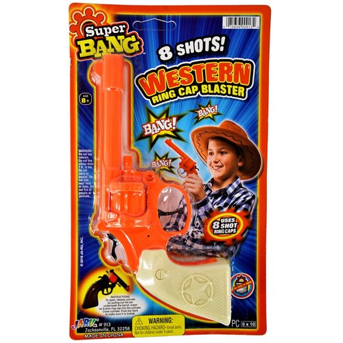JA-RU Cap Gun Western Wild West Super Bang (1 Unit) Action Bang Party Favors Supplies for Kids.913-1A