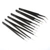 6PCS Precision Anti-static Tweezers Set, Pointed Tweezers, Stainless Steel Tweezer Maintenance Tool for Eyelash Extension Electronics Jewelry-making Laboratory Work Repairing Make up Nail Art