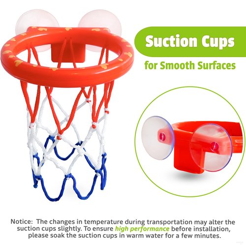MARPPY Bath Toys - Bathtub Basketball Hoop for Kids, Toddlers - Mold Free Bath Toys & Shower Toys with Suction Cup and 3 No-Hole Balls - Bathtub Toys for Toddlers Boys & Girls