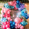Pink Blue Purple Balloons, 12 Inchs Blue Pink Metallic Silver Cartoon Theme Balloons for Kids Birthday Hawaii Tropical Party Supplies Video Gaming Baby Shower Party Decorations