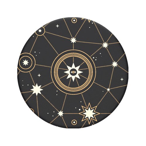 PopSockets PopGrip: Phone Grip and Phone Stand, Collapsible, Swappable Top, Star Chart