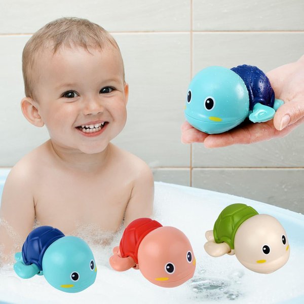 Bath Toys Kids Age 1-3 - Wind up Swimming Turtle Baby Bath Toys Bathtub Toys Toddlers 1-2 2-4 Water Pool Shower Tub Toy Babies Infant 6-9-12-18-24 Months Gifts Present For 1-6 Year Old Boy Girl