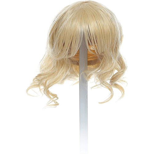 ROSHUAN Reborn Wigs for Reborn Toddler Dolls Curly Short Blonde Hair Reborn Doll Wig Soft Wig Hair Golden Suit for Head Circumference 48cm 19 inch 24-28 inches Reborn Toddlers Baby Doll