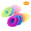 Senkary 120 Pieces Silicone Jelly Bracelets Rainbow Glow Neon Stretchable 80s Bracelets Bands Hair Ties for Party Favors, Adults, Women (10 Colors)