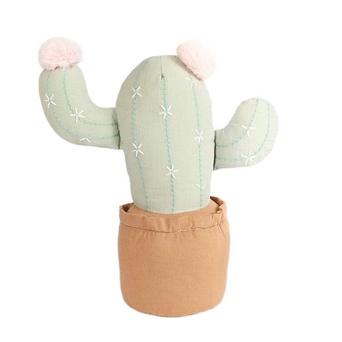 MON AMI 3D Soft Plush Cactus in Flowerpot Toy Pillow – 12”, Cactus Flowerpot Shaped Pillow, Plush & Decorative Accessory For Child’s Nursery, Desks