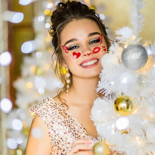 10pcs Waterproof Eyeshadow Face Tattoos For Women Eyeliner Temporary Tattoo Stickers for Valentine's Day Stage Performances