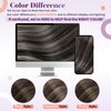 LaaVoo Clip in Hair Extensions Real Human Hair Black Ombre Silver Grey Balayage Human Hair Clip in Extensions Black Balayage Clip in Hair Extensions Black Women Long Straight 20 Inch 80g/5pcs
