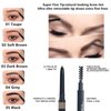 Go Ho Waterproof Gray Eyebrow Pen with Brush,Dual-sided Fine Tip Eyebrow Pencil,Natural-Looking Brows,Long Lasting,Draws Tiny Brow Hairs and Fills in Sparse Ultra-Fine Brow Pen,04 Grey