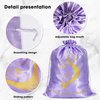 6 Pcs Wig Storage Bags Satin Bags with Drawstring Wig Bag Wig Storage Bags Wig Bags Storage Silk Bags with Drawstring Travel Bag for Bundles,Wigs,Hair Extensions,Gift (Mix Purple and Pink)