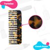 Detangling Tortoise Comb Ideal for Curly, Thick, Thin, Wet Hair - Vintage Salon Care, Non-Static, Heat-Resistant, Acetate, Handmade Fine-Toothed, Scalp and Wig Brush - Durable Grooming Comb, Dark Brown by LifeSmart