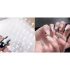 Christian Religious Thin Tough Hot Glue Cute Manicure Japanese Sticker Punk Cross Army Flower 5D Soft Relief 5d Nail Art Stickers (White)
