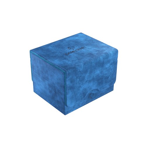 Sidekick 100+ XL Convertible Deck Box | Sideloading Card Storage with Removable Cover Clips Holds 100 Double-Sleeved Cards in Extra Thick Inner Sleeves Blue Color Made by Gamegenic (GGS20092ML)