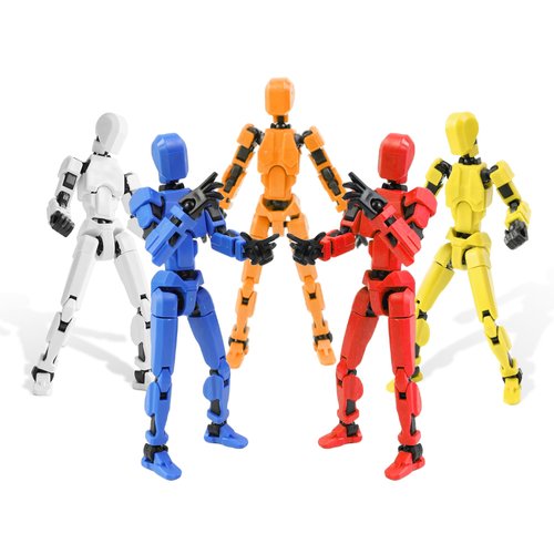 Fugacus Titan 13 Action Figure, Dummy 13 Action Figure Lucky 13 Action Figure T13 Action Figure 3D Multi-Jointed Movable, T13 Action Figure Toy (Five Colors)
