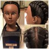 headdoll Mannequin Head 100% Real Hair for Cosmetology Manikin 16 Inch Doll Head Hairdresser Hairstylist Training Practice Styling Braiding Styling Curling Coiling Display Cosmetology with Stand