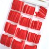 AddFavor Long Coffin Press on Nails Red Fake Nails Full Cover Matte Ballerina Acrylic False Nail for Women, 240pc Red Nails with Nail Glue Adhesive Tabs File Tools