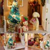 TuKIIE DIY Miniature Dollhouse Kit, 1:24 Scale Wooden Mini Doll House Accessories with Furniture for Kids Teens Adults(Holiday Times)