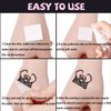 192 PCS Til Death Do Us Temporary Tattoos Stickers Gothic Halloween Sticker for Bridal Shower Supplies Bride or Die Bachelorette Party Decorations Gifts Ideal Prizes Valentine (16 Sheet)