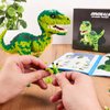 Aigidusansu Jurassic Dinosaur Micro Building Blocks, 1457pcs Velociraptor Tyrannosaurus Rex DIY Mini Diamond Blocks Bricks Toy for Boys Age 8-12 14+ Teens Adults