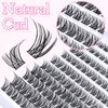 SLSXNL Lash Clusters Eyelash Extensions,D Curl 8-16MM Natural Eyelash Clusters,Wispy Cluster Lashes 8mm 10mm 12mm 14mm 16mm 120pcs Thin Band False Eyelashes