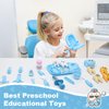Dentist Play Set with Pretend Play Set of Teeth and Dental Accessories,30 Pieces Toy Doctor Kit for Kids with Medical Bag & Dental Tools,Pretend Dentist Play Set,Dentist Kit for Kids Ages 3+