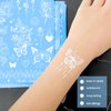 TIESOME White Butterfly Temporary Tattoos, Cute Tattoo Stickers Flower Butterflies Wings Tattoo Decorations Fake Tattoos Birthday Gifts Butterfly Party Decorations Favors for Women Girls