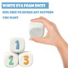 Qidiwin White EVA Foam Dices for Kids Graffiti, Building Blocks,Creative Painting, 6PCS